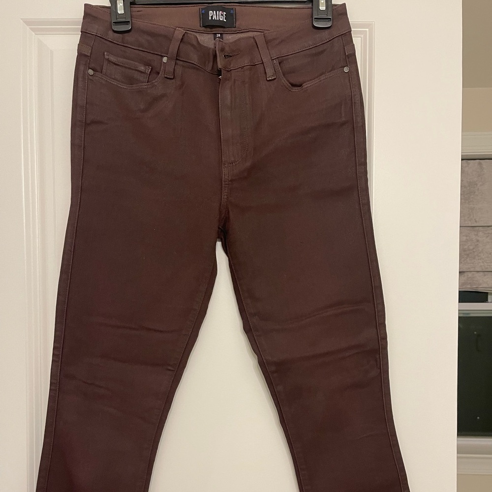 Paige Huxton high rise ankle skinny coated jeans - Picture 6 of 6